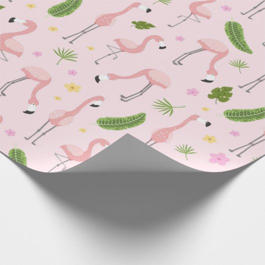 Flamingo Geschenkpapier (Ecke)