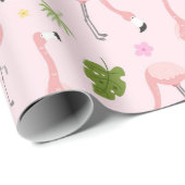 Flamingo Geschenkpapier (Rolleneckpunkt)