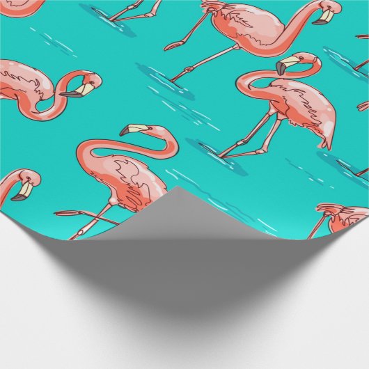 Flamingo Geschenkpapier (Ecke)