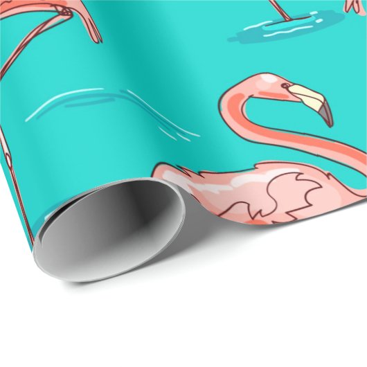 Flamingo Geschenkpapier (Rolleneckpunkt)
