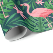 Flamingo Geschenkpapier (Rolleneckpunkt)