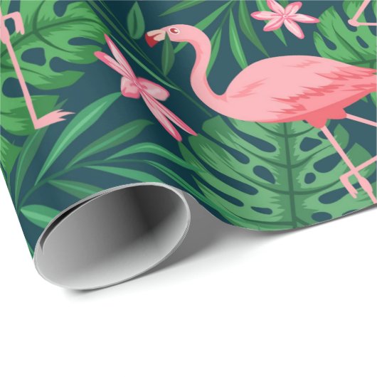 Flamingo Geschenkpapier (Rolleneckpunkt)