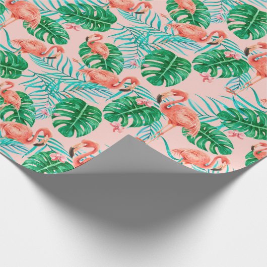 Flamingo Geschenkpapier (Ecke)