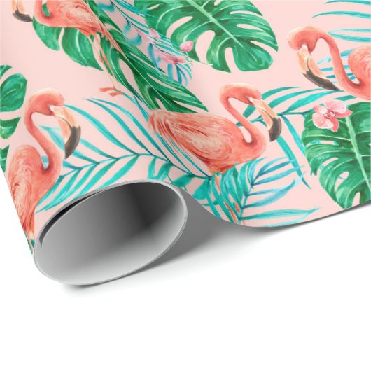 Flamingo Geschenkpapier (Rolleneckpunkt)