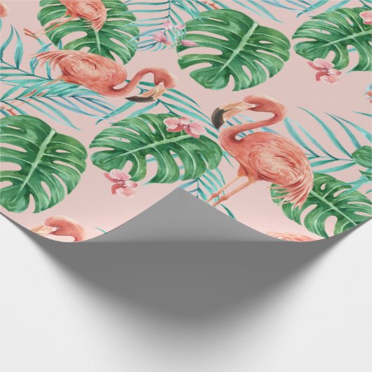 Flamingo Geschenkpapier (Ecke)