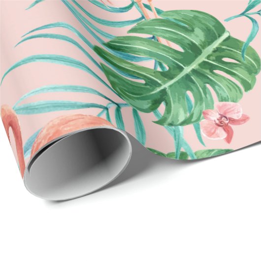 Flamingo Geschenkpapier (Rolleneckpunkt)