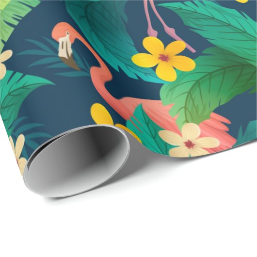Flamingo Geschenkpapier (Rolleneckpunkt)