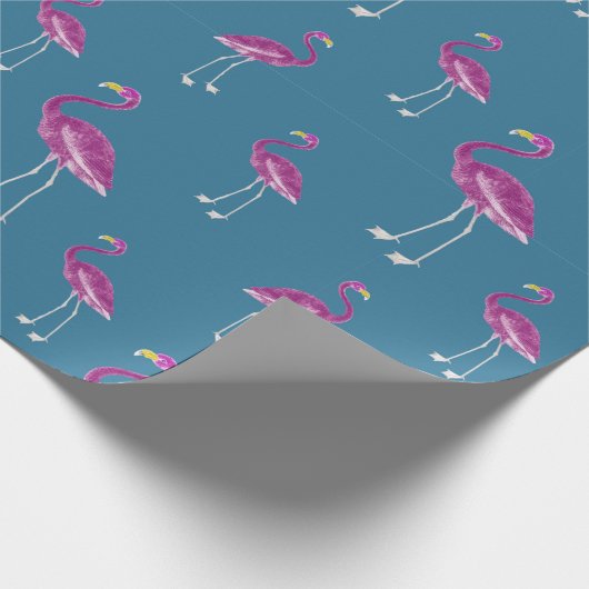 Flamingo Geschenkpapier (Ecke)