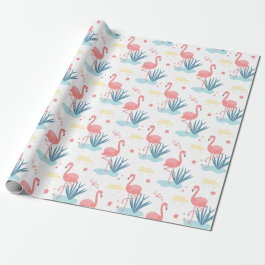 Flamingo Geschenkpapier (Ungerollt)