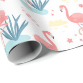 Flamingo Geschenkpapier (Rolleneckpunkt)