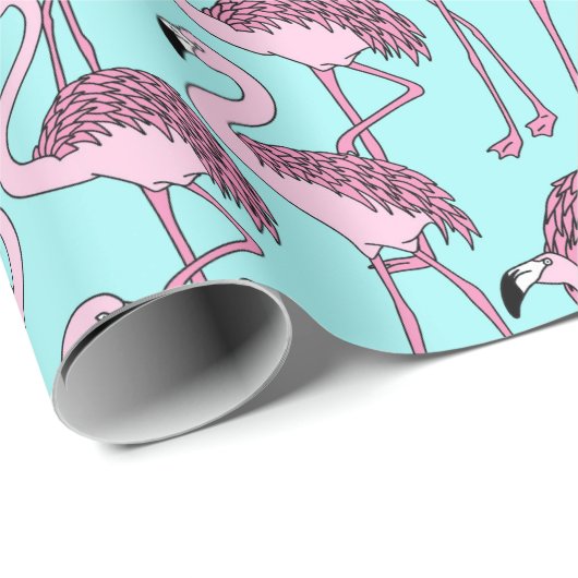 Flamingo Geschenkpapier (Rolleneckpunkt)