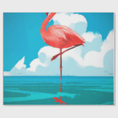 Flamingo Geschenkpapier (Flach)