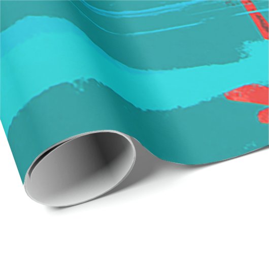 Flamingo Geschenkpapier (Rolleneckpunkt)