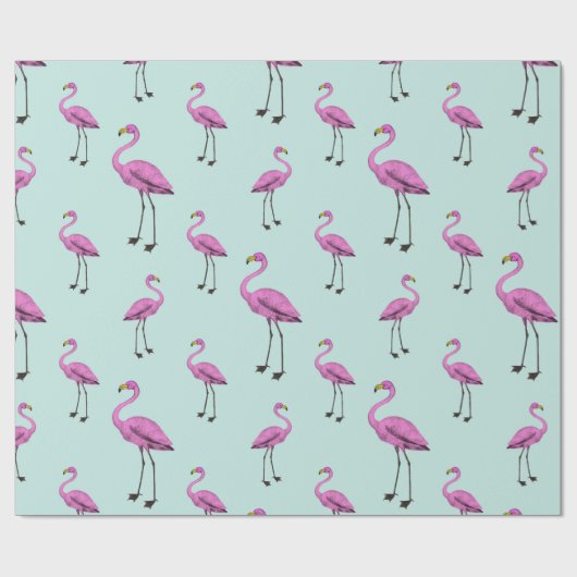 Flamingo Geschenkpapier (Flach)