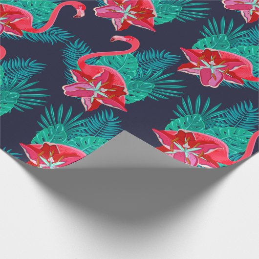 Flamingo Geschenkpapier (Ecke)