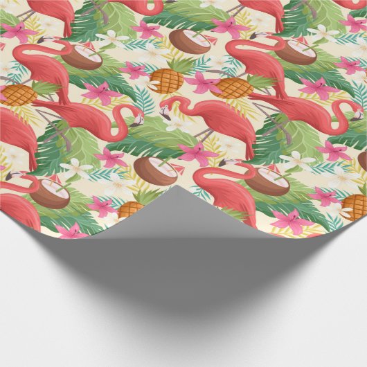 Flamingo Geschenkpapier (Ecke)