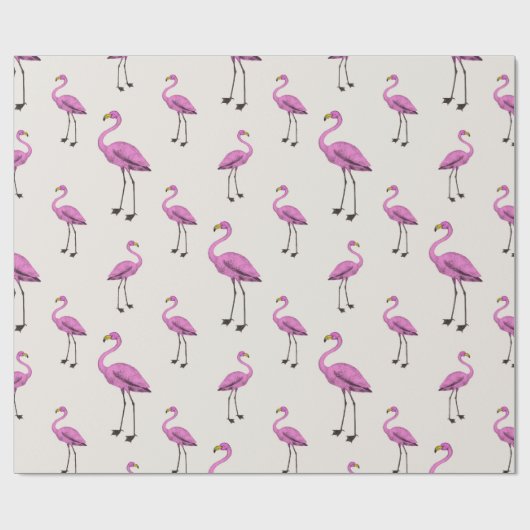 Flamingo Geschenkpapier (Flach)