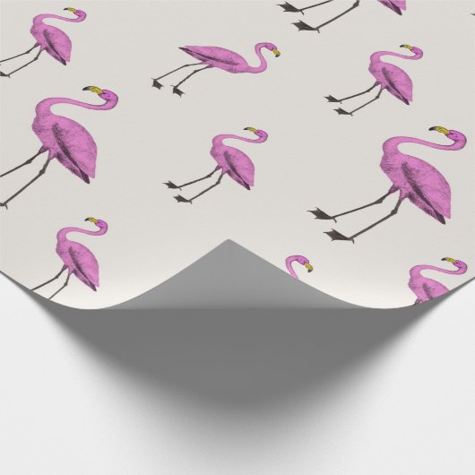 Flamingo Geschenkpapier (Ecke)