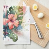 Flamingo Geschirrtuch (Viertel Falte)