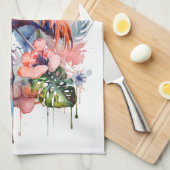 Flamingo Geschirrtuch (Viertel Falte)