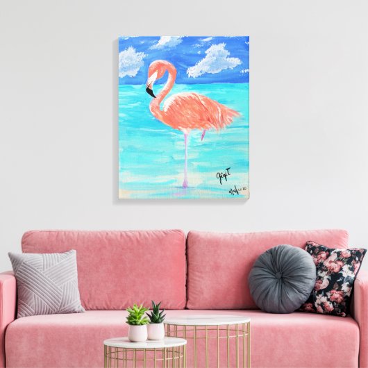 Flamingo, gestreckte Leinwand 16x20 (Insitu (Wohnzimmer))