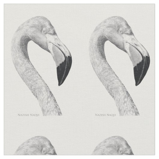 "FLAMINGO-" GEWOHNHEIT GEKÄMMTE BAUMWOLLE 56' STOFF (Nahaufnahme)