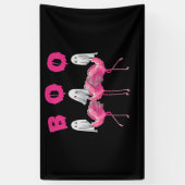 Flamingo | Ghost Flamingo Boo Halloween-Kostüm Banner (Vertikal)
