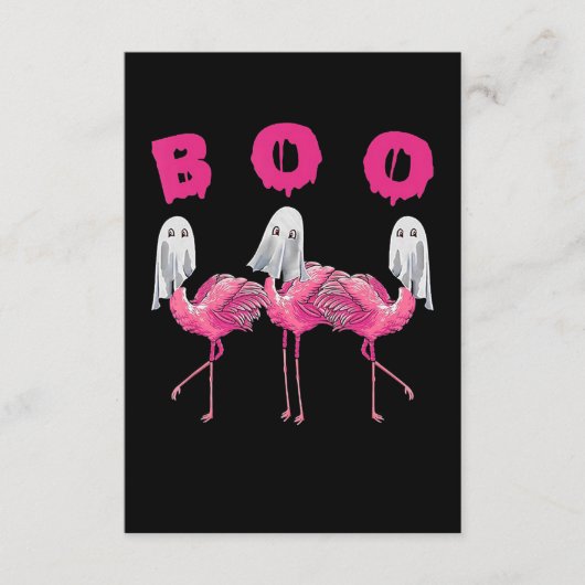 Flamingo | Ghost Flamingo Boo Halloween-Kostüm Begleitkarte (Vorderseite)