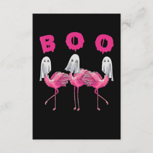 Flamingo Ghost Flamingo Boo Halloween-Kostüm Begleitkarte