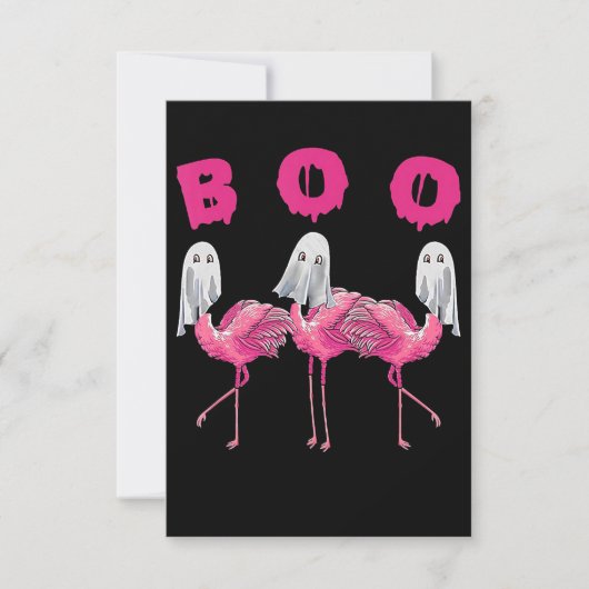 Flamingo | Ghost Flamingo Boo Halloween-Kostüm Dankeskarte (Vorderseite)