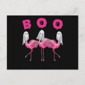 Flamingo | Ghost Flamingo Boo Halloween-Kostüm Einladungspostkarte (Vorderseite)