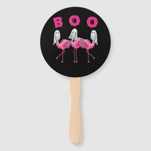 Flamingo | Ghost Flamingo Boo Halloween-Kostüm Fächer (Vorderseite)