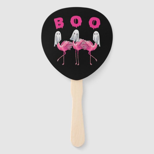 Flamingo | Ghost Flamingo Boo Halloween-Kostüm Fächer (Vorderseite)