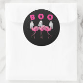 Flamingo | Ghost Flamingo Boo Halloween-Kostüm Runder Aufkleber (Tasche)