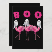 Flamingo | Ghost Flamingo Boo Halloween-Kostüm Save The Date (Vorne/Hinten)