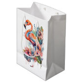 Flamingo Gift Bag Mittlere Geschenktüte (Vorderseite Schrägansicht)