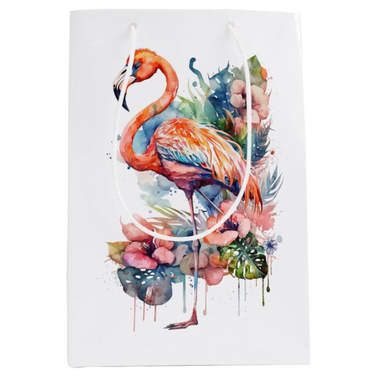 Flamingo Gift Bag Mittlere Geschenktüte (Vorderseite)