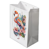 Flamingo Gift Bag Mittlere Geschenktüte (Rückseite Schrägansicht)