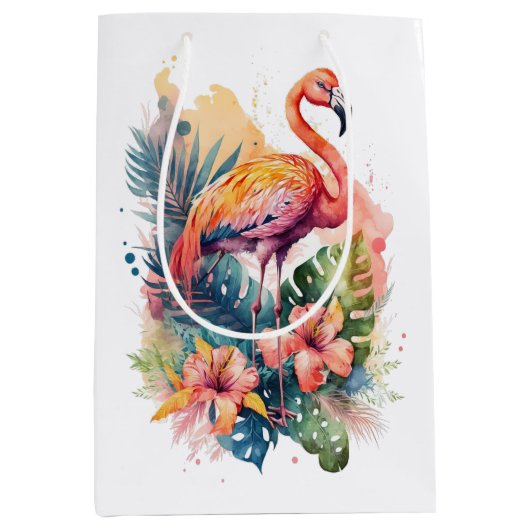 Flamingo Gift Bag Mittlere Geschenktüte (Vorderseite)