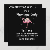 Flamingo Gift | Ich bin eine Flamingo-Lady Einladung (Vorne/Hinten)
