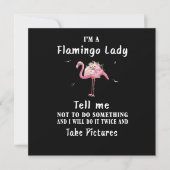 Flamingo Gift | Ich bin eine Flamingo-Lady Einladung (Vorderseite)