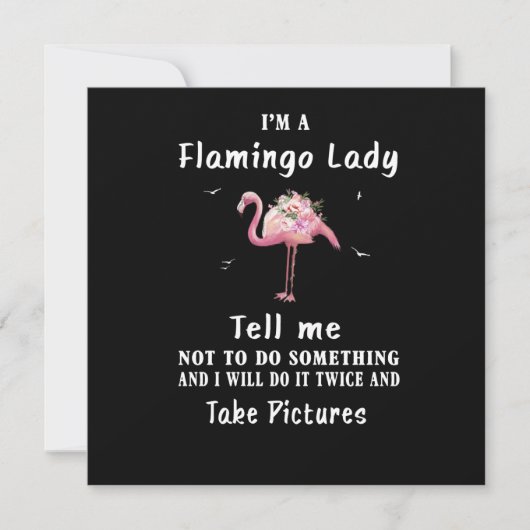 Flamingo Gift | Ich bin eine Flamingo-Lady Einladung (Vorderseite)