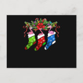 Flamingo Gift | Merry Christmas Flamingo Postkarte (Vorderseite)