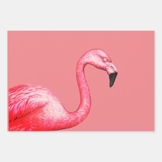 Flamingo Gift Wrap Sheets Geschenkpapier Set (Vorderseite 3)