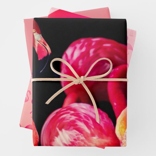 Flamingo Gift Wrap Sheets Geschenkpapier Set (Beispiel)