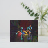 Flamingo Gifts Postkarte (Stehend Vorderseite)