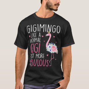 Flamingo Gigimingo wie ein normaler Gigi Floral Fu T-Shirt