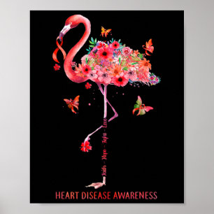 Flamingo Glaube Hoffnung Kampf Heilung Herzkrankhe Poster