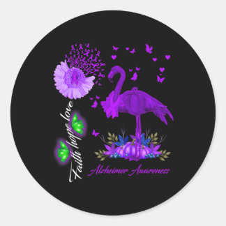 Flamingo Glaube Hoffnung Liebe Heimerheimer Bewuss Runder Aufkleber