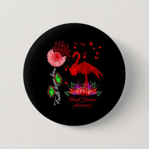 Flamingo Glaube Hoffnung Liebe Herzkrankheit Bewus Button